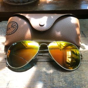 Orange Flash Aviators *cracked*